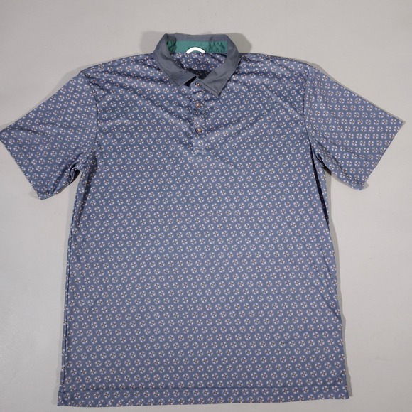 Swannies Other - Swannies Golf Polo Mens XL Blue Geometric Performance‎ Short Sleeve Shirt